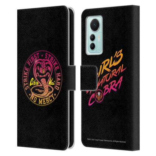 Cobra Kai Key Art Strike Hard Logo Leather Book Wallet Case Cover For Xiaomi 12 Lite