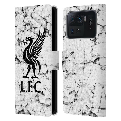 Liverpool Football Club Marble Black Liver Bird Leather Book Wallet Case Cover For Xiaomi Mi 11 Ultra