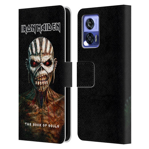 Iron Maiden Album Covers The Book Of Souls Leather Book Wallet Case Cover For Motorola Edge 30 Neo 5G