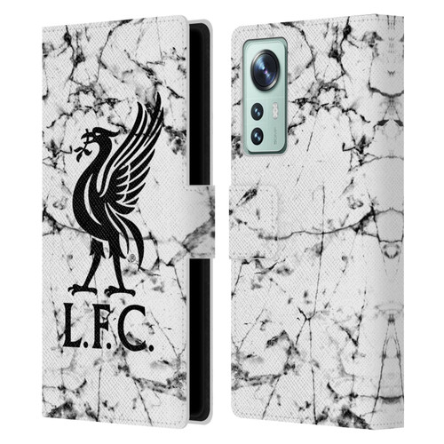 Liverpool Football Club Marble Black Liver Bird Leather Book Wallet Case Cover For Xiaomi 12