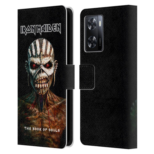 Iron Maiden Album Covers The Book Of Souls Leather Book Wallet Case Cover For OPPO A57s