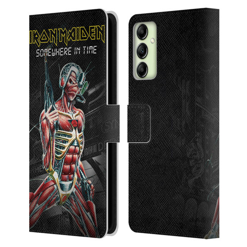 Iron Maiden Album Covers Somewhere Leather Book Wallet Case Cover For Samsung Galaxy A14 5G