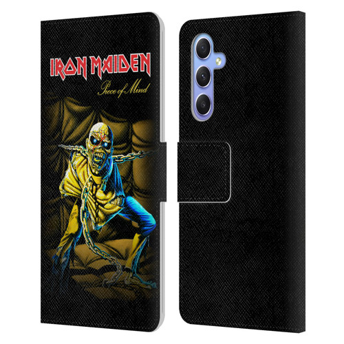 Iron Maiden Album Covers Piece Of Mind Leather Book Wallet Case Cover For Samsung Galaxy A34 5G