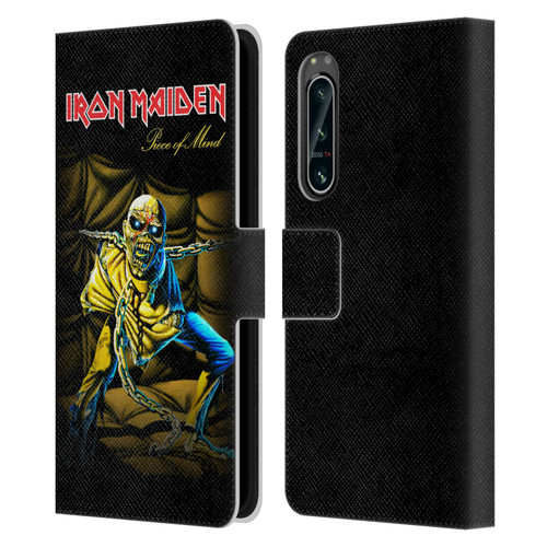 Iron Maiden Album Covers Piece Of Mind Leather Book Wallet Case Cover For Sony Xperia 5 IV