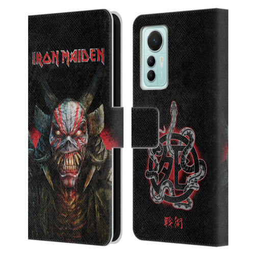 Iron Maiden Senjutsu Back Cover Death Snake Leather Book Wallet Case Cover For Xiaomi 12 Lite