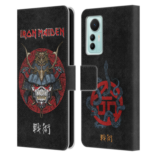 Iron Maiden Senjutsu Samurai Eddie Life Snake Leather Book Wallet Case Cover For Xiaomi 12 Lite