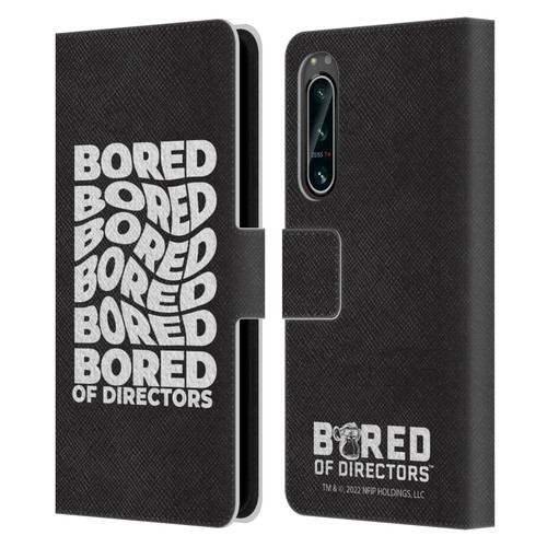 Bored of Directors Graphics Bored Leather Book Wallet Case Cover For Sony Xperia 5 IV