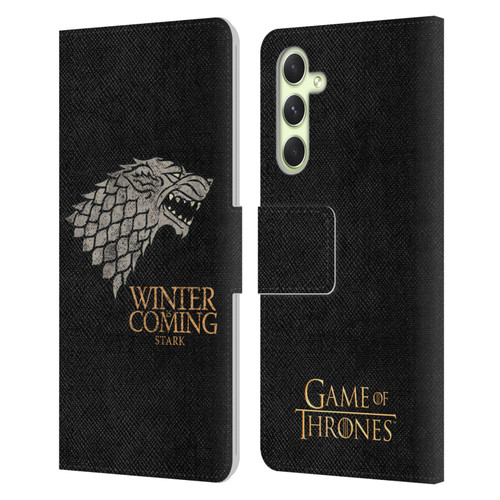 HBO Game of Thrones House Mottos Stark Leather Book Wallet Case Cover For Samsung Galaxy A54 5G
