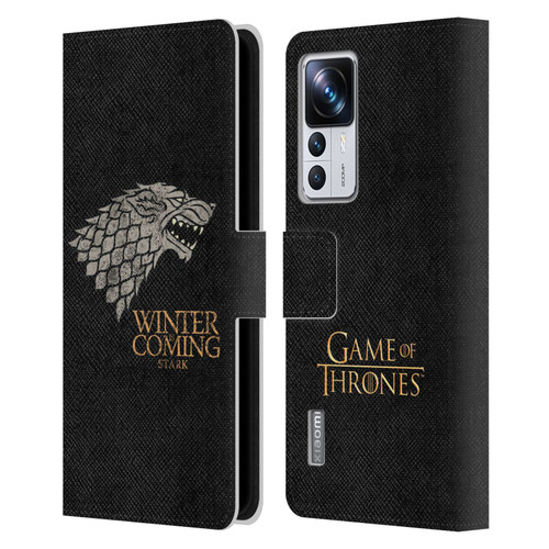 HBO Game of Thrones House Mottos Stark Leather Book Wallet Case Cover For Xiaomi 12T Pro