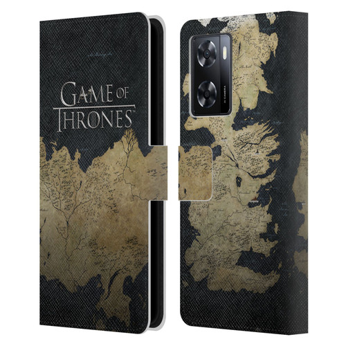 HBO Game of Thrones Key Art Westeros Map Leather Book Wallet Case Cover For OPPO A57s