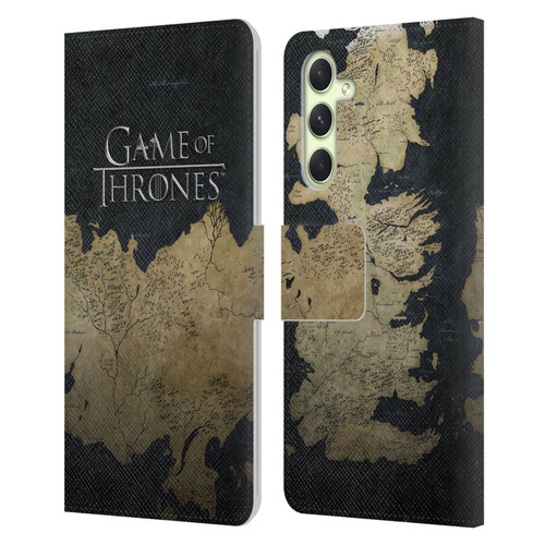 HBO Game of Thrones Key Art Westeros Map Leather Book Wallet Case Cover For Samsung Galaxy A54 5G
