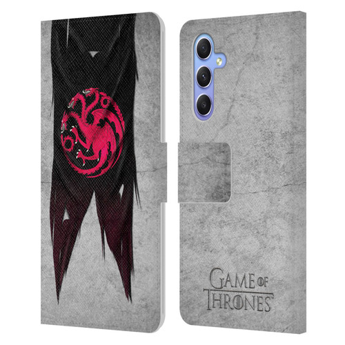 HBO Game of Thrones Sigil Flags Targaryen Leather Book Wallet Case Cover For Samsung Galaxy A34 5G