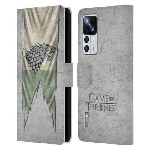 HBO Game of Thrones Sigil Flags Stark Leather Book Wallet Case Cover For Xiaomi 12T Pro