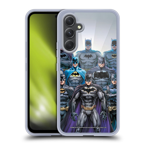 Batman DC Comics Iconic Comic Book Costumes Through The Years Soft Gel Case for Samsung Galaxy A54 5G