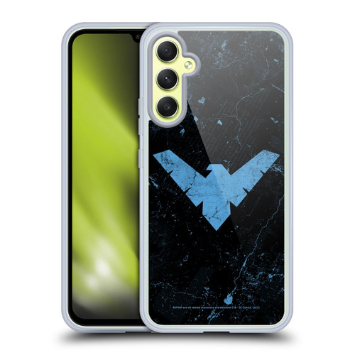 Batman DC Comics Nightwing Logo Grunge Soft Gel Case for Samsung Galaxy A34 5G