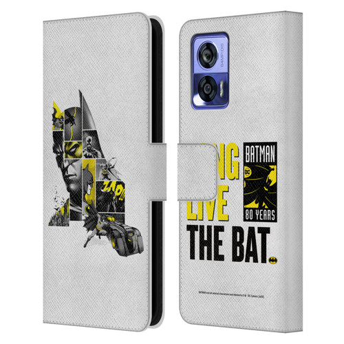 Batman DC Comics 80th Anniversary Collage Leather Book Wallet Case Cover For Motorola Edge 30 Neo 5G