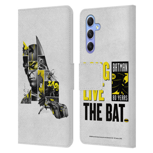 Batman DC Comics 80th Anniversary Collage Leather Book Wallet Case Cover For Samsung Galaxy A34 5G
