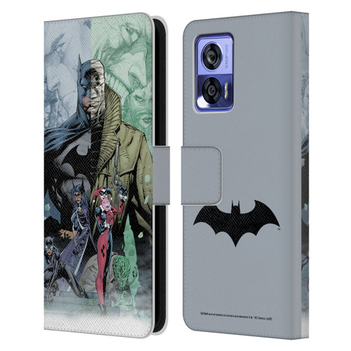 Batman DC Comics Famous Comic Book Covers Hush Leather Book Wallet Case Cover For Motorola Edge 30 Neo 5G