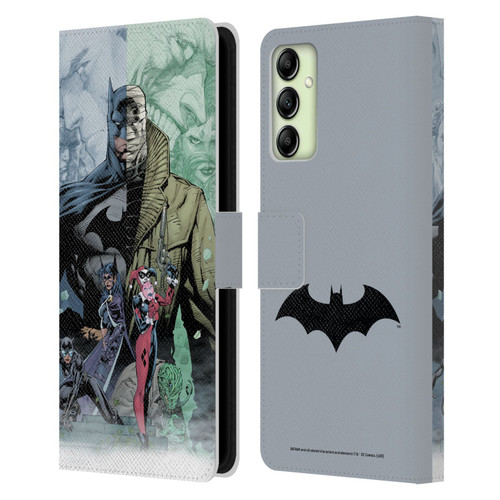 Batman DC Comics Famous Comic Book Covers Hush Leather Book Wallet Case Cover For Samsung Galaxy A14 5G