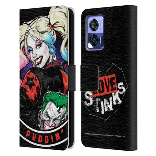 Batman DC Comics Harley Quinn Graphics Puddin Leather Book Wallet Case Cover For Motorola Edge 30 Neo 5G
