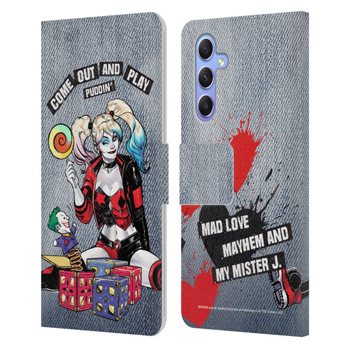 Batman DC Comics Harley Quinn Graphics Toys Leather Book Wallet Case Cover For Samsung Galaxy A34 5G