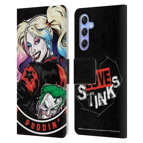 Batman DC Comics Harley Quinn Graphics Puddin Leather Book Wallet Case Cover For Samsung Galaxy A34 5G