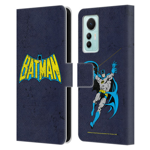 Batman DC Comics Logos Classic Distressed Leather Book Wallet Case Cover For Xiaomi 12 Lite