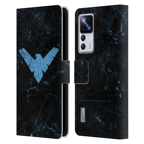 Batman DC Comics Nightwing Logo Grunge Leather Book Wallet Case Cover For Xiaomi 12T Pro