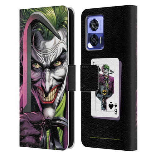 Batman DC Comics Three Jokers The Clown Leather Book Wallet Case Cover For Motorola Edge 30 Neo 5G
