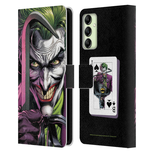 Batman DC Comics Three Jokers The Clown Leather Book Wallet Case Cover For Samsung Galaxy A14 5G