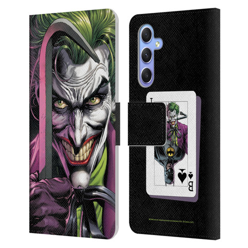 Batman DC Comics Three Jokers The Clown Leather Book Wallet Case Cover For Samsung Galaxy A34 5G