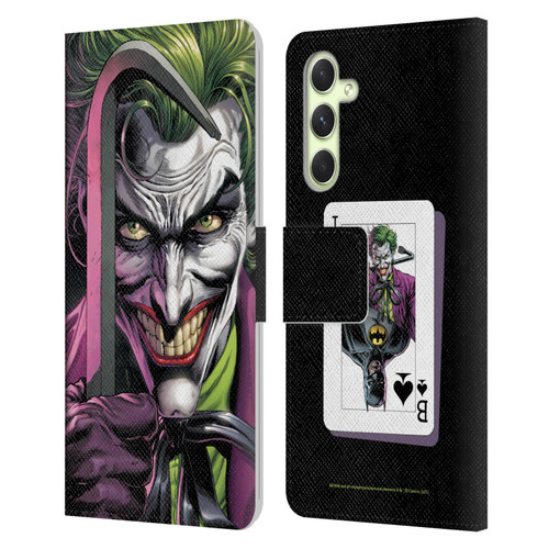 Batman DC Comics Three Jokers The Clown Leather Book Wallet Case Cover For Samsung Galaxy A54 5G