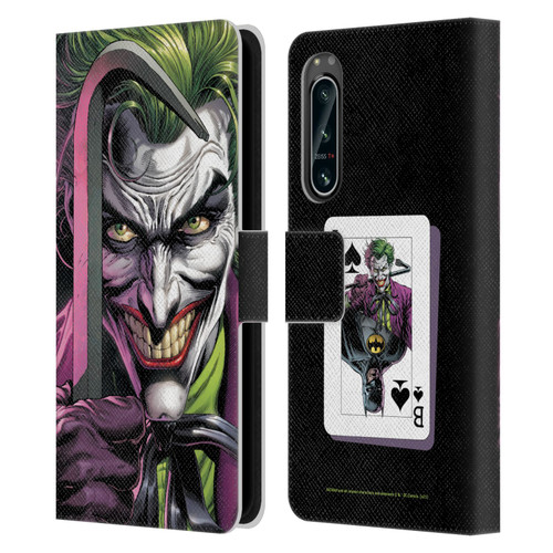 Batman DC Comics Three Jokers The Clown Leather Book Wallet Case Cover For Sony Xperia 5 IV