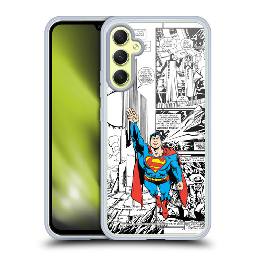 Superman DC Comics Comicbook Art Flight Soft Gel Case for Samsung Galaxy A34 5G