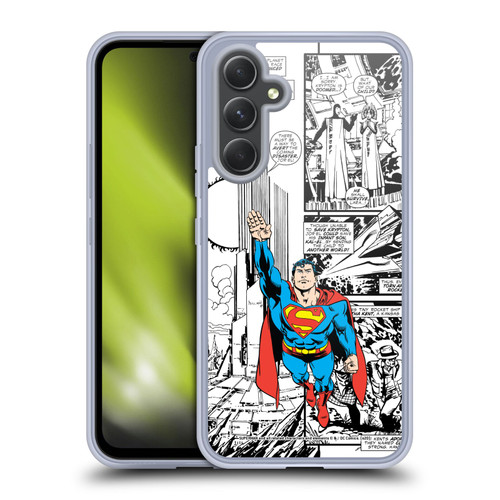 Superman DC Comics Comicbook Art Flight Soft Gel Case for Samsung Galaxy A54 5G