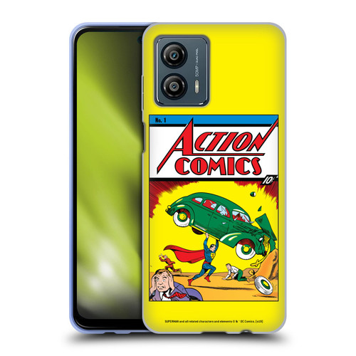 Superman DC Comics Famous Comic Book Covers Action Comics 1 Soft Gel Case for Motorola Moto G53 5G