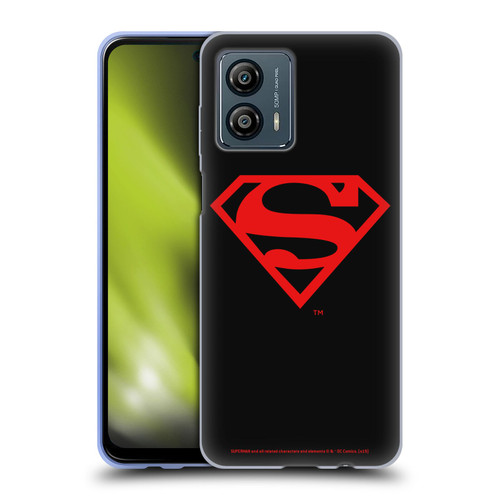 Superman DC Comics Logos Black And Red Soft Gel Case for Motorola Moto G53 5G