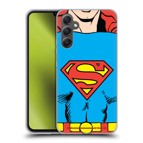 Superman DC Comics Logos Classic Costume Soft Gel Case for Samsung Galaxy A34 5G