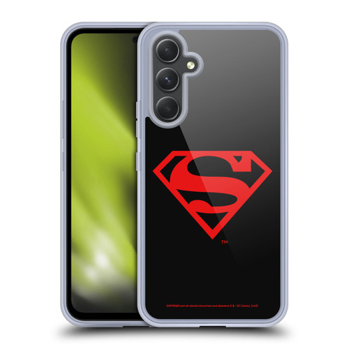 Superman DC Comics Logos Black And Red Soft Gel Case for Samsung Galaxy A54 5G