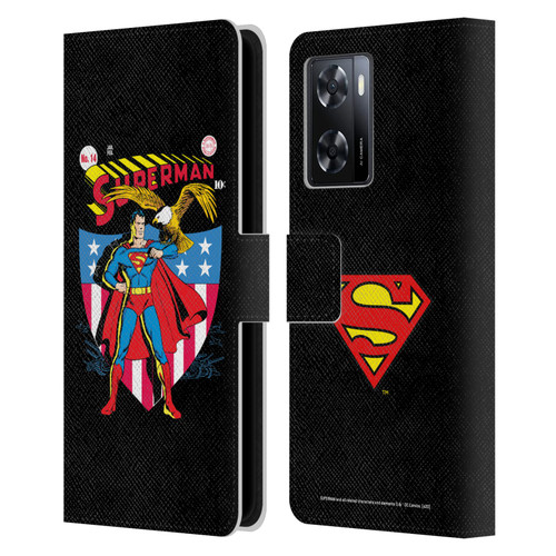 Superman DC Comics Famous Comic Book Covers Number 14 Leather Book Wallet Case Cover For OPPO A57s