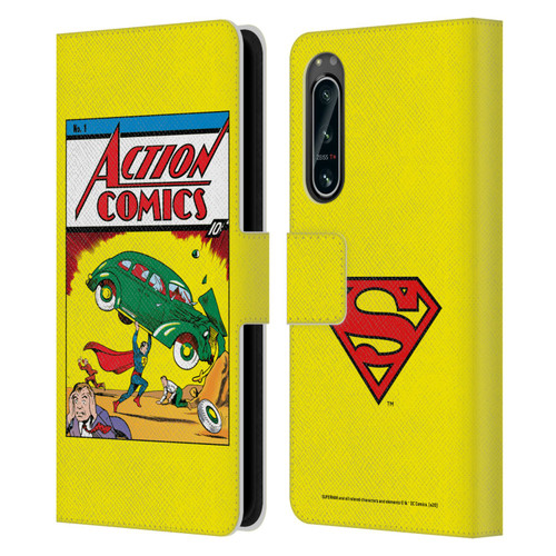 Superman DC Comics Famous Comic Book Covers Action Comics 1 Leather Book Wallet Case Cover For Sony Xperia 5 IV