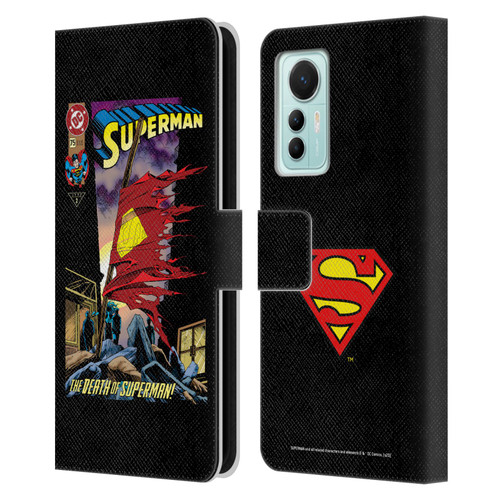 Superman DC Comics Famous Comic Book Covers Death Leather Book Wallet Case Cover For Xiaomi 12 Lite