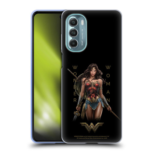 Wonder Woman Movie Character Art Typography Soft Gel Case for Motorola Moto G Stylus 5G (2022)