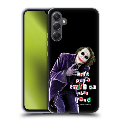The Dark Knight Graphics Joker Put A Smile Soft Gel Case for Samsung Galaxy A34 5G