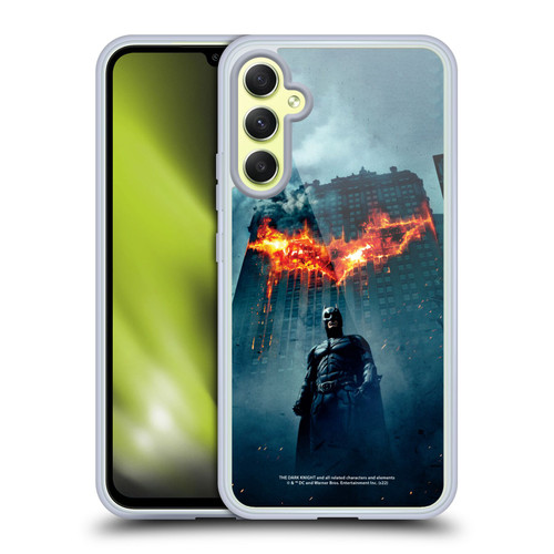 The Dark Knight Key Art Batman Poster Soft Gel Case for Samsung Galaxy A34 5G