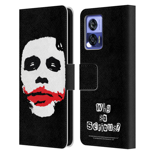 The Dark Knight Character Art Joker Face Leather Book Wallet Case Cover For Motorola Edge 30 Neo 5G