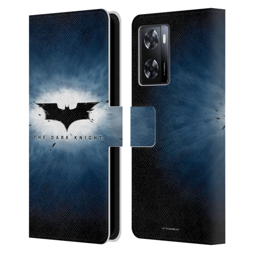 The Dark Knight Graphics Logo Leather Book Wallet Case Cover For OPPO A57s