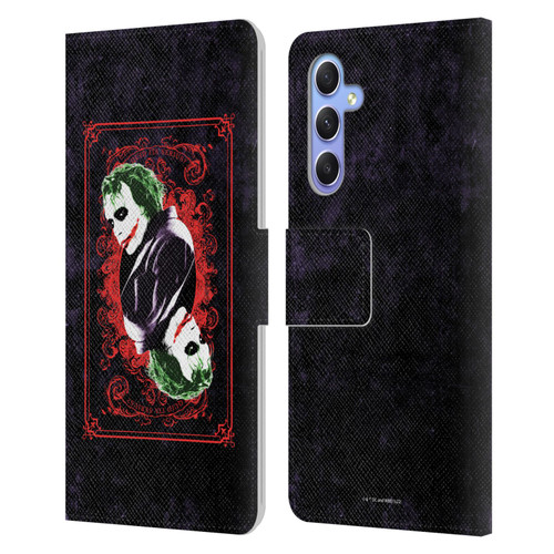 The Dark Knight Graphics Joker Card Leather Book Wallet Case Cover For Samsung Galaxy A34 5G