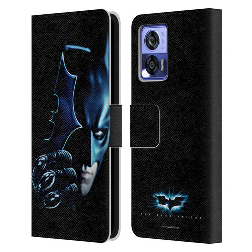 The Dark Knight Key Art Batman Batarang Leather Book Wallet Case Cover For Motorola Edge 30 Neo 5G