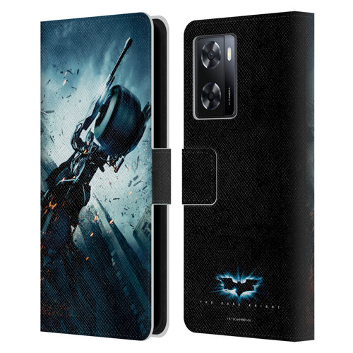 The Dark Knight Key Art Batman Batpod Leather Book Wallet Case Cover For OPPO A57s
